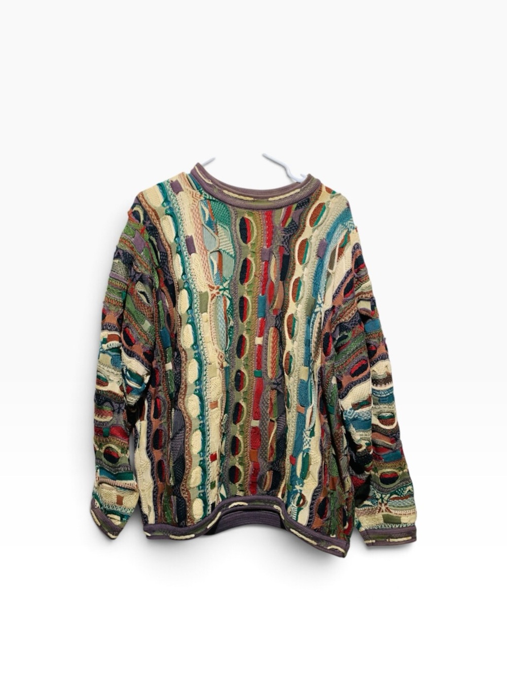 Vintage Men’s COOGI Australia Mercerized Cotton Textured Crewneck Sweater Sz Med
